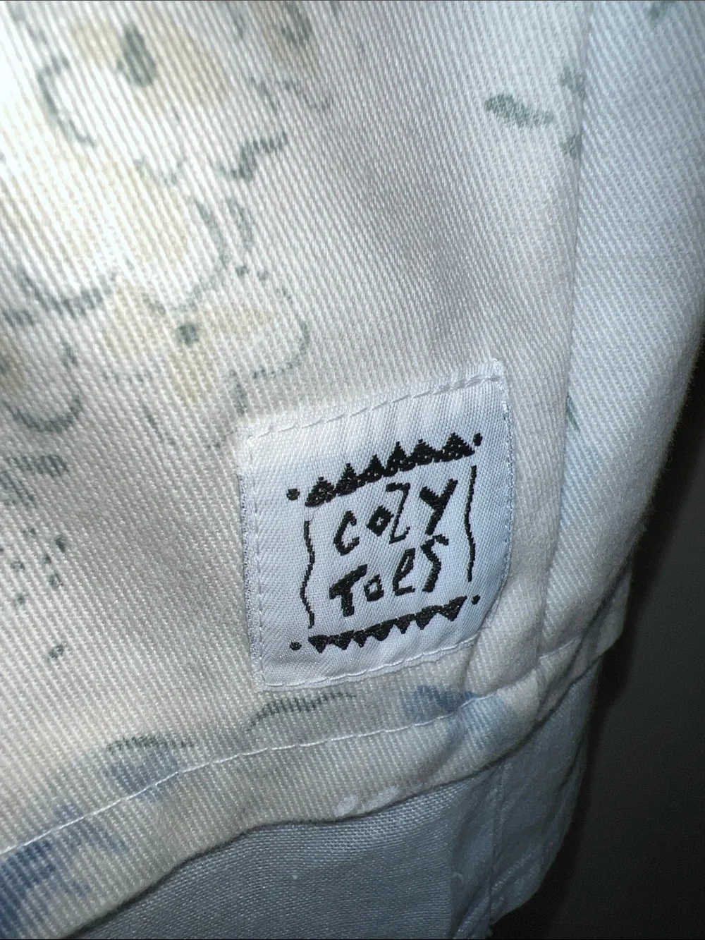 Vintage Children's Floral Peter Pan Collar Dress - Blue & Cream Size 3T​